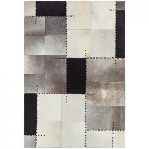 Xylo Hand Sewn Cowhide Rugs in Mono Cross Stitch